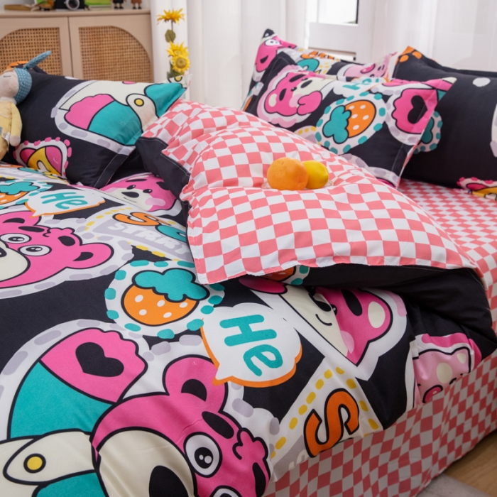 91家纺网 家纺一手货源 找家纺 2023新款亲肤棉美棉芦荟棉四件套美棉（8月）新花色 无敌可爱