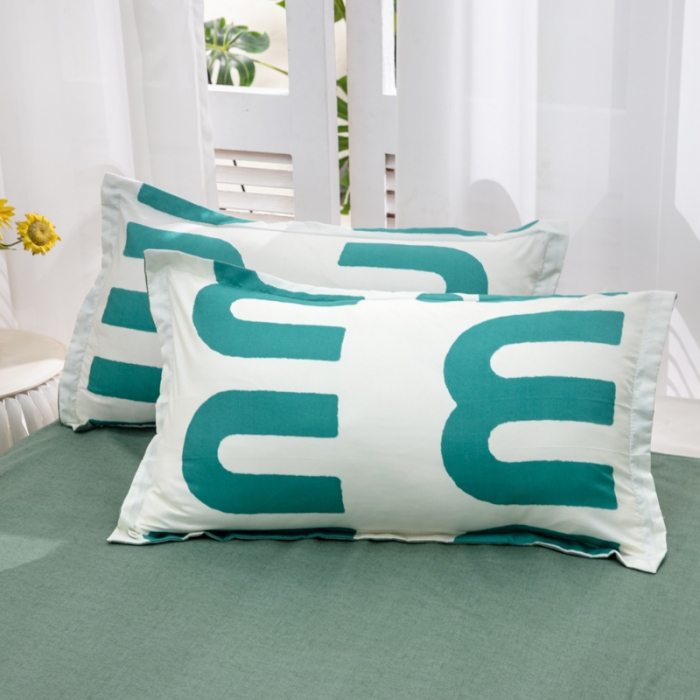 91家纺网 家纺一手货源 找家纺 2023新款亲肤棉美棉芦荟棉四件套美棉（8月）新花色 潮流-绿