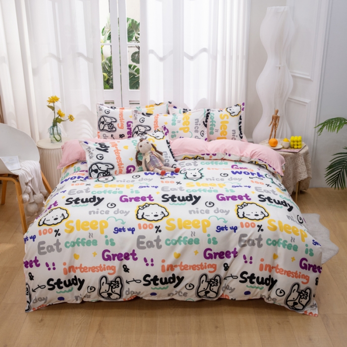 91家纺网 家纺一手货源 找家纺 2023新款亲肤棉美棉芦荟棉四件套美棉（8月）新花色 泰酷啦