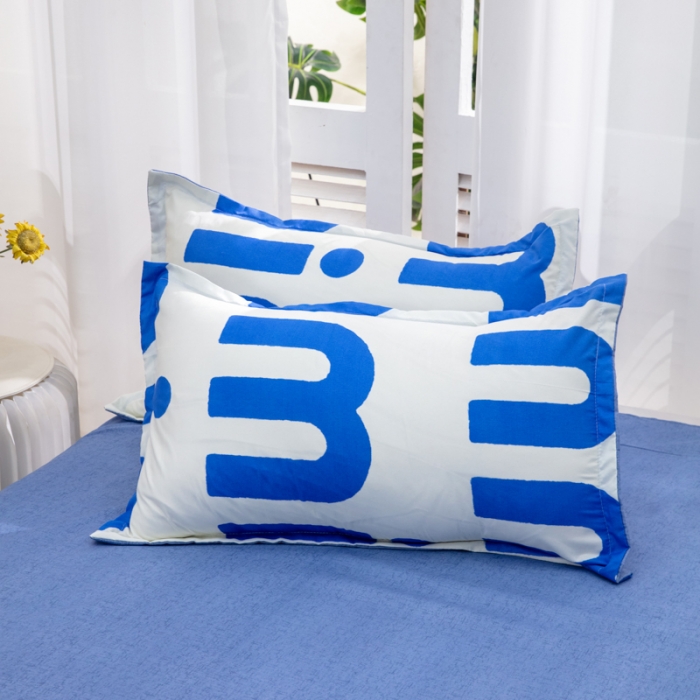 91家纺网 家纺一手货源 找家纺 2023新款亲肤棉美棉芦荟棉四件套美棉（8月）新花色 潮流-蓝