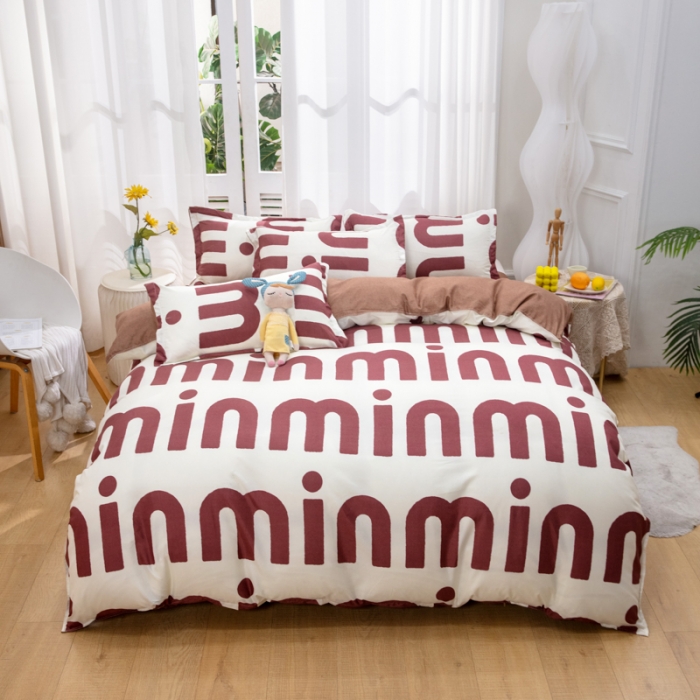 91家纺网 家纺一手货源 找家纺 2023新款亲肤棉美棉芦荟棉四件套美棉（8月）新花色 潮流-可可