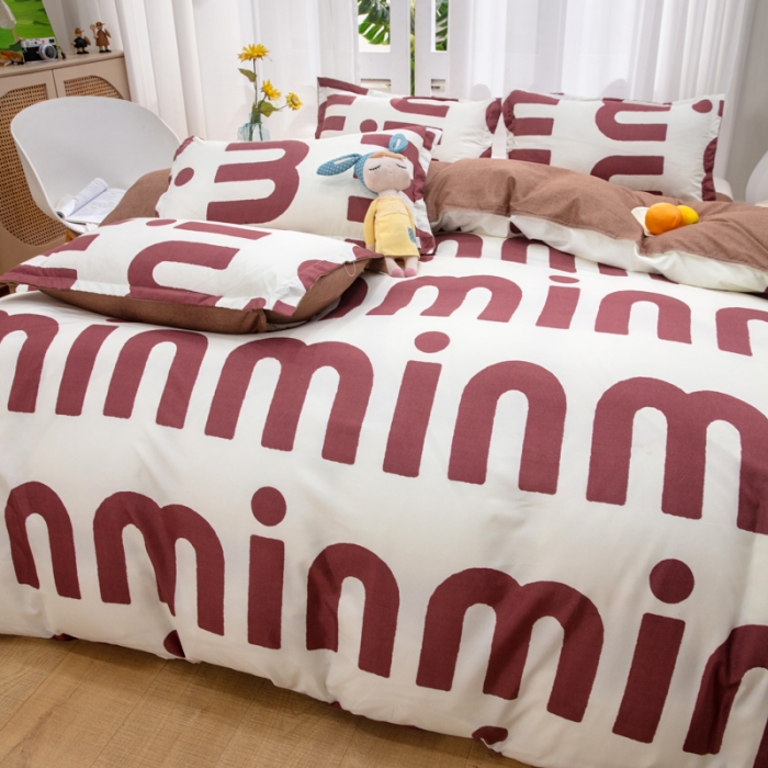 91家纺网 家纺一手货源 找家纺 2023新款亲肤棉美棉芦荟棉四件套美棉（8月）新花色 潮流-可可