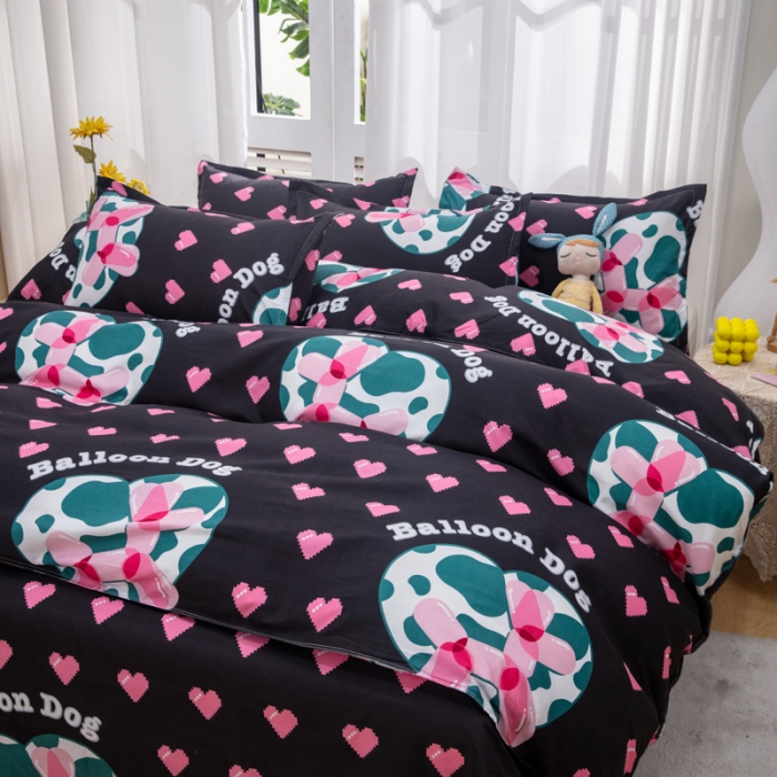 91家纺网 家纺一手货源 找家纺 2023新款亲肤棉美棉芦荟棉四件套美棉（8月）新花色 气泡狗