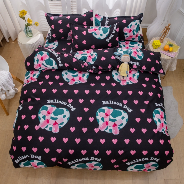 91家纺网 家纺一手货源 找家纺 2023新款亲肤棉美棉芦荟棉四件套美棉（8月）新花色 气泡狗