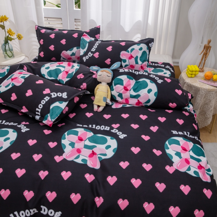 91家纺网 家纺一手货源 找家纺 2023新款亲肤棉美棉芦荟棉四件套美棉（8月）新花色 气泡狗