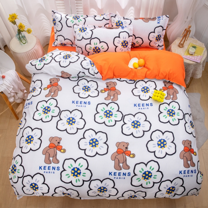 91家纺网 家纺一手货源 找家纺 2023新款亲肤棉美棉芦荟棉四件套美棉（8月）新花色 巴黎世家