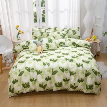 91家纺网 家纺一手货源 找家纺 2023新款亲肤棉美棉芦荟棉四件套美棉（8月）新花色 米兰的春天