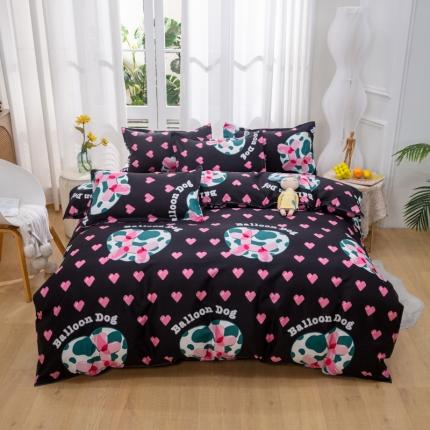 91家纺网 家纺一手货源 找家纺 2023新款亲肤棉美棉芦荟棉四件套美棉（8月）新花色 气泡狗