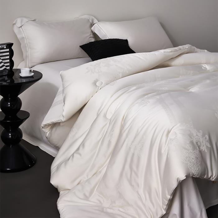 91家纺网 家纺一手货源 找家纺 2024新款51大豆羊绒被芯春秋被天丝棉大豆纤维被子加厚羊毛冬被 富丽堂皇白色