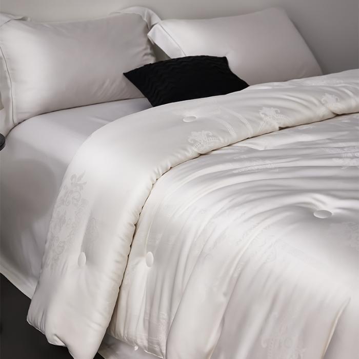 91家纺网 家纺一手货源 找家纺 2024新款51大豆羊绒被芯春秋被天丝棉大豆纤维被子加厚羊毛冬被 富丽堂皇 白色