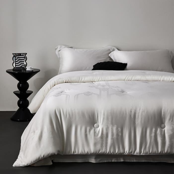 91家纺网 家纺一手货源 找家纺 2024新款51大豆羊绒被芯春秋被天丝棉大豆纤维被子加厚羊毛冬被 富丽堂皇 白色