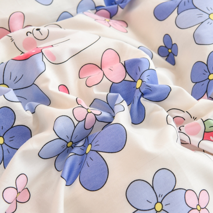 91家纺网 家纺一手货源 找家纺 琪琪阁 2023新款A棉B绒棉加绒牛奶绒四件套单被套 初恋日记