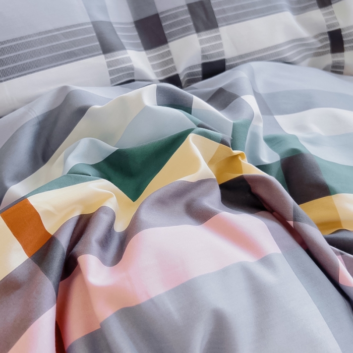 91家纺网 家纺一手货源 找家纺 琪琪阁 2023新款A棉B绒棉加绒牛奶绒四件套单被套 简约人生