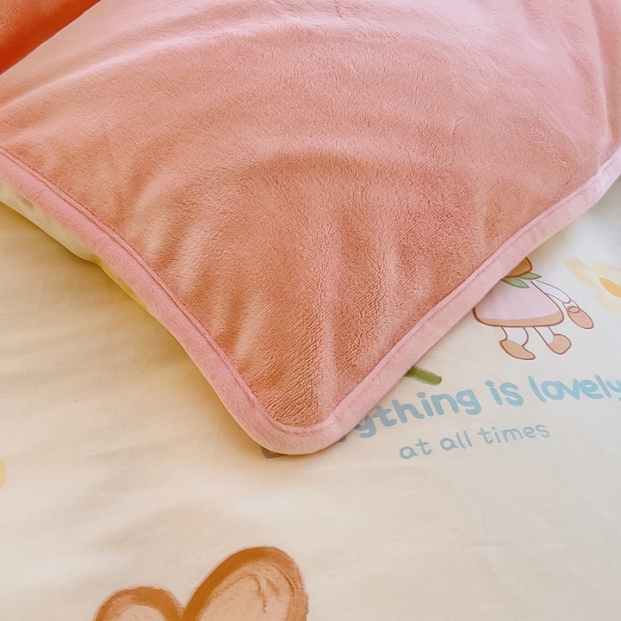 91家纺网 家纺一手货源 找家纺 琪琪阁 2023新款A棉B绒棉加绒牛奶绒四件套单被套 向阳花开