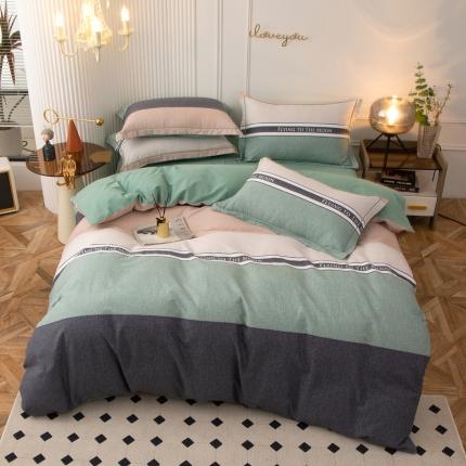 柠馨 2023新款全棉3221磨毛印花四件套 露娜