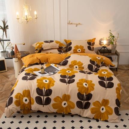 柠馨 2023新款全棉3221磨毛印花四件套 若琳