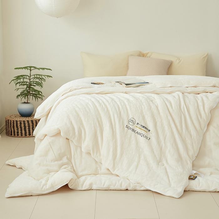 91家纺网 家纺一手货源 找家纺 新款双A类李官奇大豆纤维被原棉华夫格软糯春秋大豆被拉链二合一双胎子母被 华夫格35大豆子母被