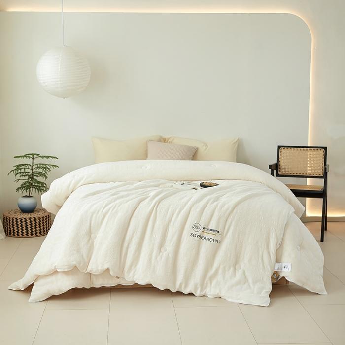 91家纺网 家纺一手货源 找家纺 新款双A类李官奇大豆纤维被原棉华夫格软糯春秋大豆被拉链二合一双胎子母被 华夫格35大豆子母被