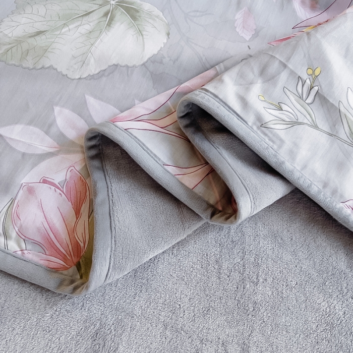 91家纺网 家纺一手货源 找家纺 琪琪阁 2023新款A棉B绒棉加绒牛奶绒四件套单被套 玉芙蓉