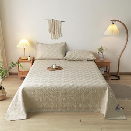 91家纺网 家纺一手货源 找家纺 （总）上喜 热卖全棉肌理纹亲肤磨毛床盖