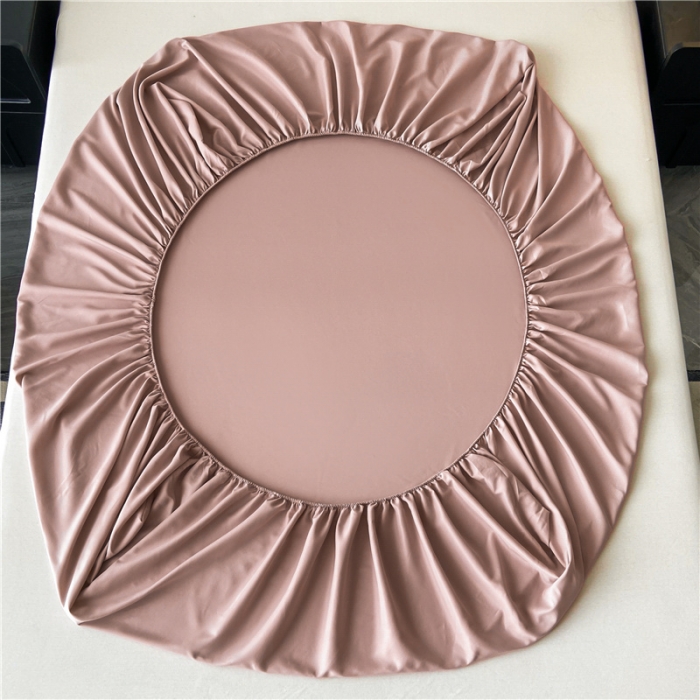 91家纺网 家纺一手货源 找家纺 古吉梦 2024新款A类抗菌防螨磨毛床笠 磨毛床笠朵拉-豆沙