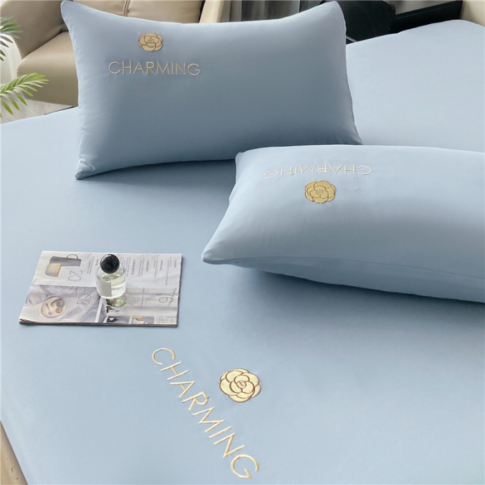 91家纺网 家纺一手货源 找家纺 古吉梦 2024新款A类抗菌防螨磨毛床笠 磨毛床笠朵拉-梵高蓝（海青)