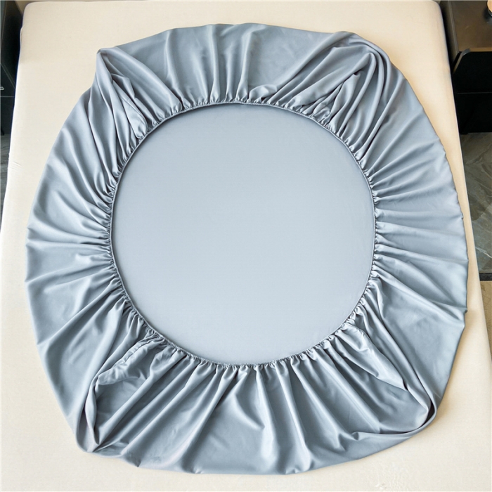 91家纺网 家纺一手货源 找家纺 古吉梦 2024新款A类抗菌防螨磨毛床笠 磨毛床笠朵拉-梵高蓝（海青)