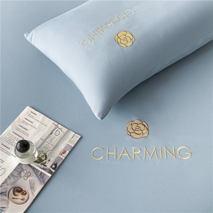 91家纺网 家纺一手货源 找家纺 古吉梦 2024新款A类抗菌防螨磨毛床笠 磨毛床笠朵拉-梵高蓝（海青)