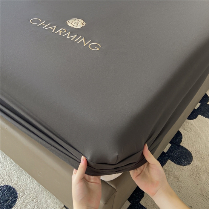 91家纺网 家纺一手货源 找家纺 古吉梦 2024新款A类抗菌防螨磨毛床笠 磨毛床笠朵拉-高级灰