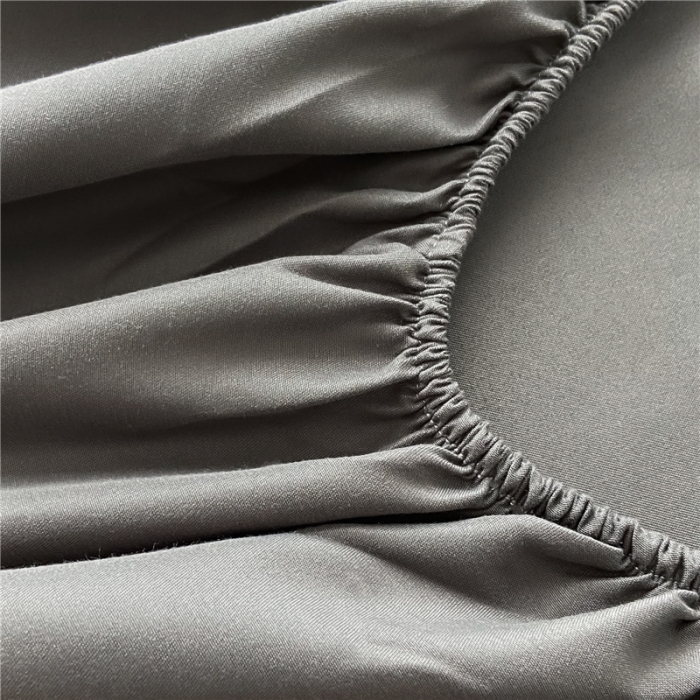 91家纺网 家纺一手货源 找家纺 古吉梦 2024新款A类抗菌防螨磨毛床笠 磨毛床笠朵拉-高级灰