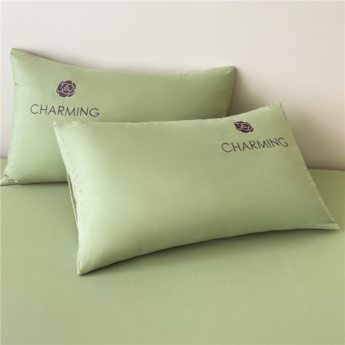 91家纺网 家纺一手货源 找家纺 古吉梦 2024新款A类抗菌防螨磨毛床笠 磨毛床笠朵拉-果绿