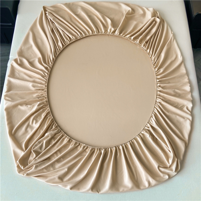 91家纺网 家纺一手货源 找家纺 古吉梦 2024新款A类抗菌防螨磨毛床笠 磨毛床笠朵拉-奶茶