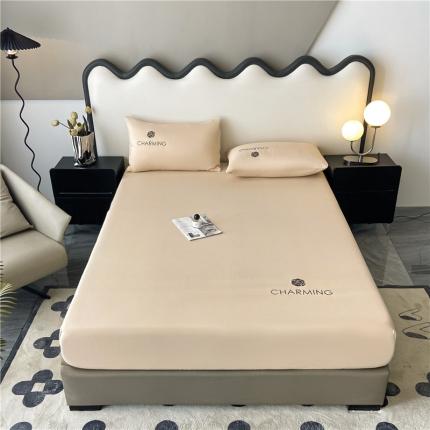 古吉梦 2024新款A类抗菌防螨磨毛床笠 磨毛床笠朵拉-奶茶