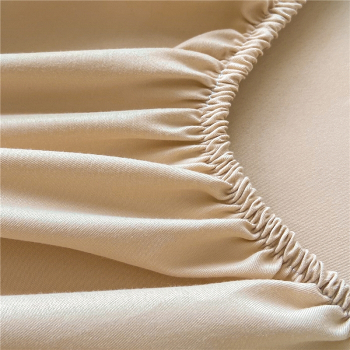 91家纺网 家纺一手货源 找家纺 古吉梦 2024新款A类抗菌防螨磨毛床笠 磨毛床笠朵拉-奶茶