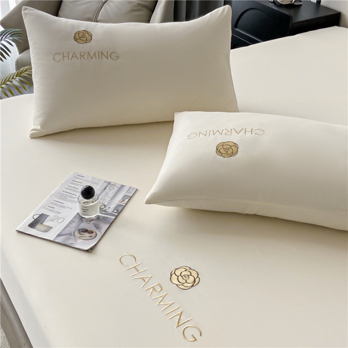 91家纺网 家纺一手货源 找家纺 古吉梦 2024新款A类抗菌防螨磨毛床笠 磨毛床笠朵拉-奶昔白