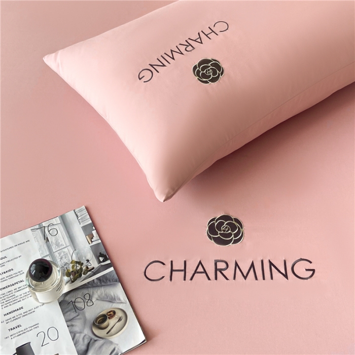 91家纺网 家纺一手货源 找家纺 古吉梦 2024新款A类抗菌防螨磨毛床笠 磨毛床笠朵拉-藕粉