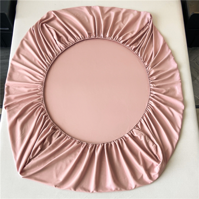 91家纺网 家纺一手货源 找家纺 古吉梦 2024新款A类抗菌防螨磨毛床笠 磨毛床笠朵拉-藕粉