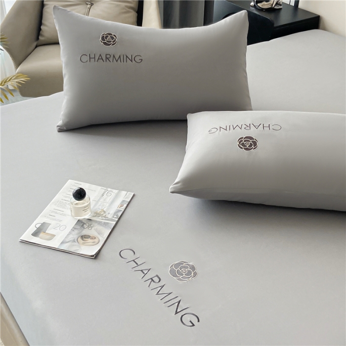 91家纺网 家纺一手货源 找家纺 古吉梦 2024新款A类抗菌防螨磨毛床笠 磨毛床笠朵拉-浅灰