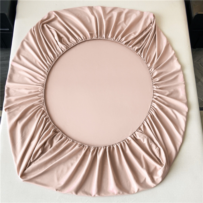 91家纺网 家纺一手货源 找家纺 古吉梦 2024新款A类抗菌防螨磨毛床笠 磨毛床笠朵拉-优雅粉