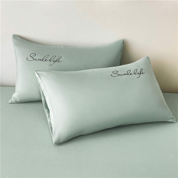 91家纺网 家纺一手货源 找家纺 古吉梦 2023新款A类抗菌防瞒磨毛刺绣S床笠系列 磨毛S床笠-梵星蓝