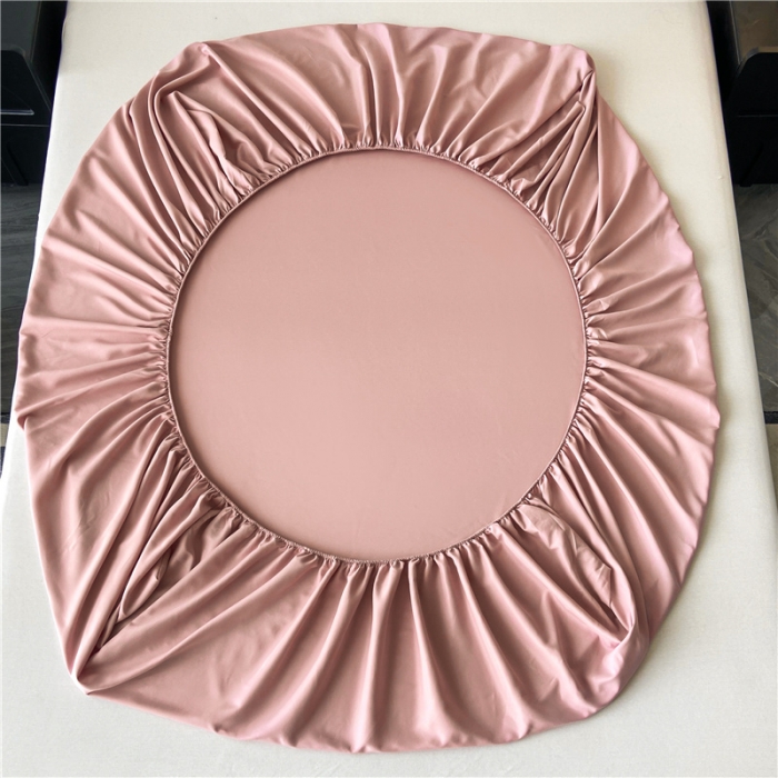 91家纺网 家纺一手货源 找家纺 古吉梦 2023新款A类抗菌防瞒磨毛刺绣S床笠系列 磨毛S床笠-藕粉