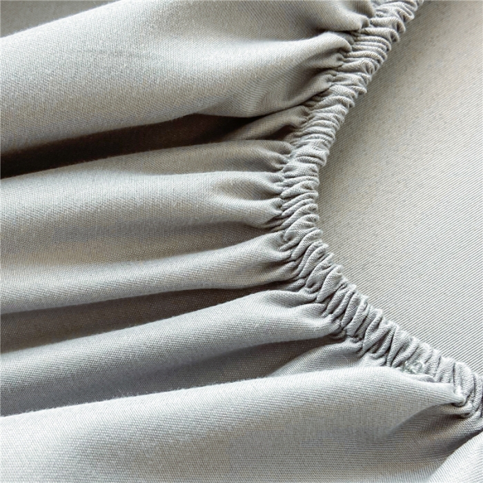 91家纺网 家纺一手货源 找家纺 古吉梦 2023新款A类抗菌防瞒磨毛刺绣S床笠系列 磨毛S床笠-浅灰