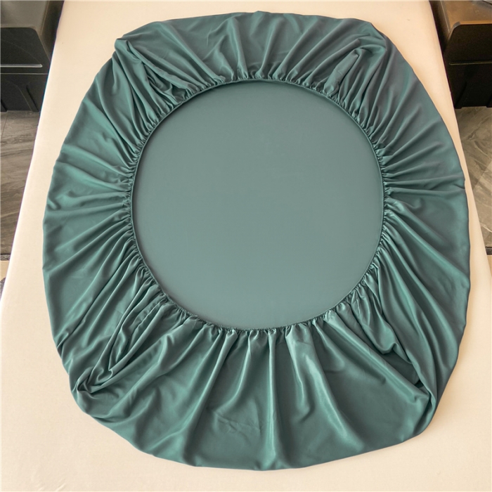 91家纺网 家纺一手货源 找家纺 古吉梦 2023新款A类抗菌防瞒磨毛刺绣S床笠系列 磨毛S床笠-浅石蓝