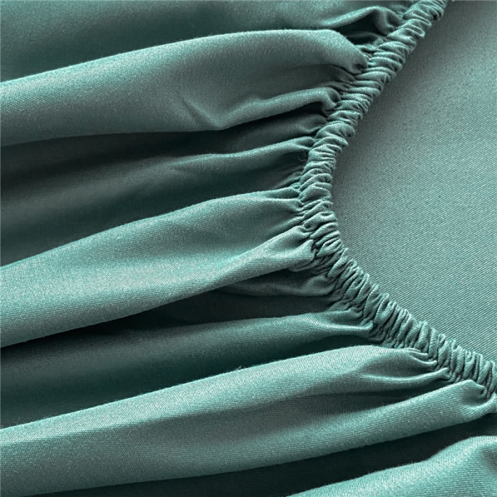 91家纺网 家纺一手货源 找家纺 古吉梦 2023新款A类抗菌防瞒磨毛刺绣S床笠系列 磨毛S床笠-浅石蓝