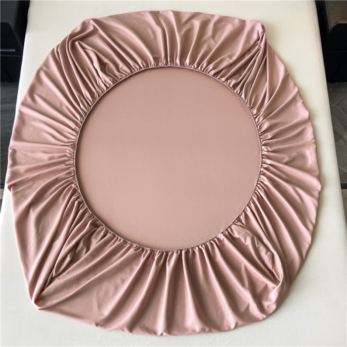 91家纺网 家纺一手货源 找家纺 古吉梦 2023新款A类抗菌防瞒磨毛刺绣S床笠系列 磨毛S床笠-紫豆沙