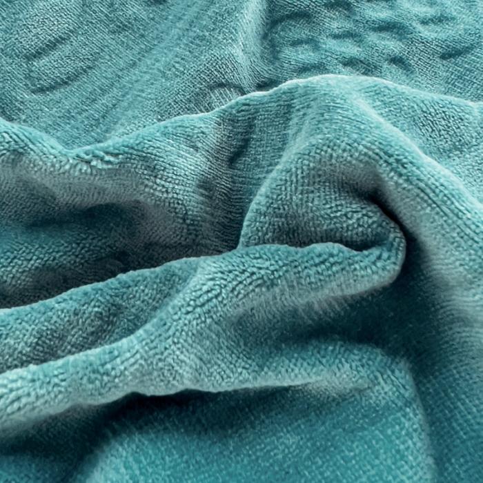 91家纺网 家纺一手货源 找家纺 法澳 2023新款220克牛奶绒雕花烂花毛毯休闲毯 爱莎-宾利蓝