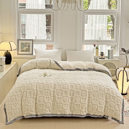 91家纺网 家纺一手货源 找家纺 （总）法澳 2023新款230克塔芙绒北极绒多功能单被套