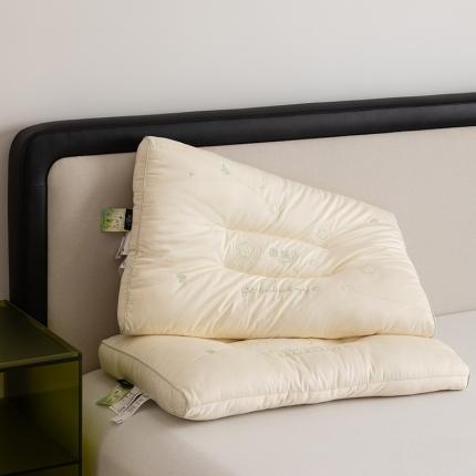 91家纺网 家纺一手货源 找家纺 (总) 多点家居 2023新款莫代尔微醺绿茶仰目枕枕头枕芯