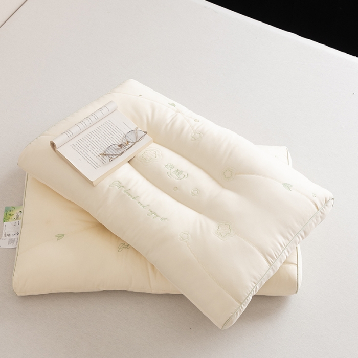 91家纺网 家纺一手货源 找家纺 (总) 多点家居 2023新款莫代尔微醺绿茶仰目枕枕头枕芯