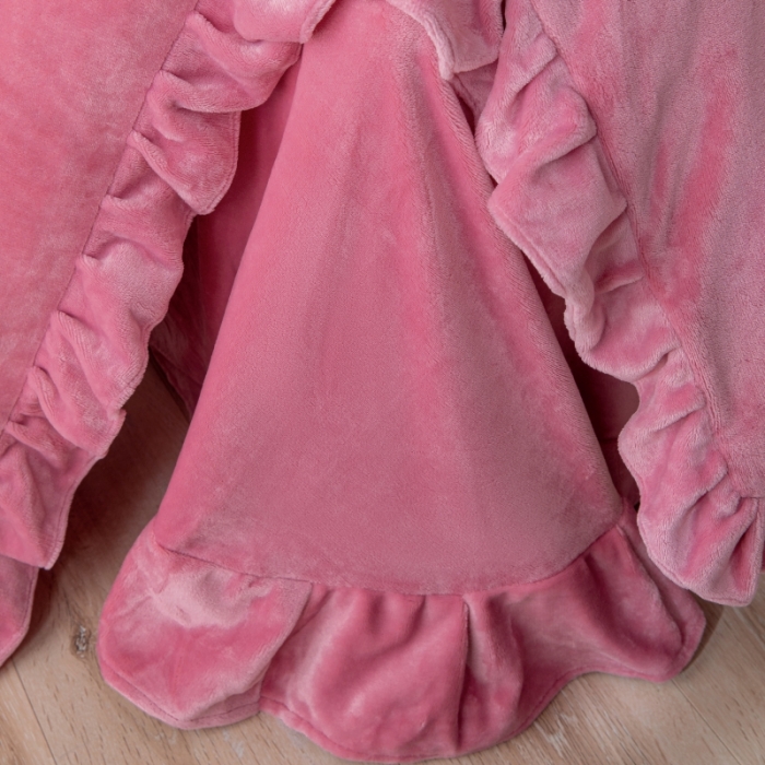 91家纺网 家纺一手货源 找家纺 绒博士 2023新款亲肤保暖240克牛奶绒四件套-郁金香 郁金香 豆沙